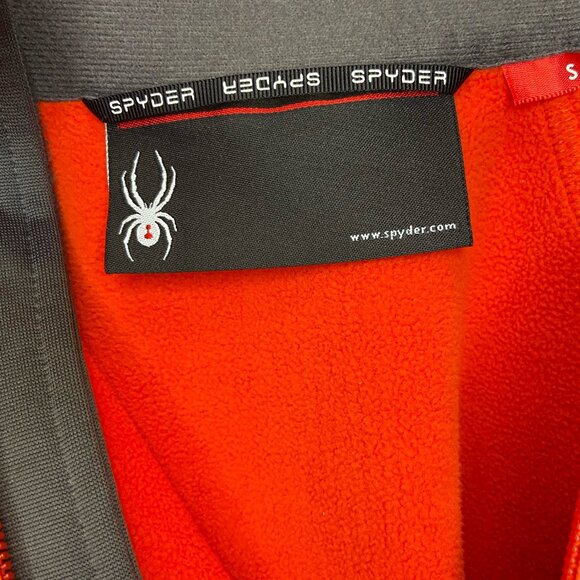 Spyder men's quarter zip pullover - bright orange/red - Picture 6 of 9